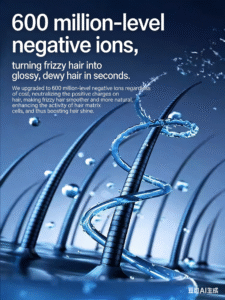 High-speed  HD05 Duplicate Ionic Hair Dryer with LCD Screen for Salon & Home Use - Image 10