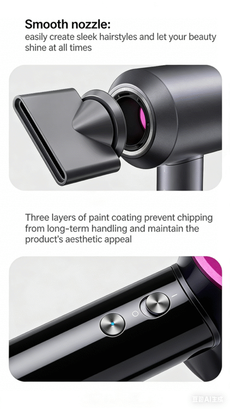 High-speed  HD05 Duplicate Ionic Hair Dryer with LCD Screen for Salon & Home Use - Image 9